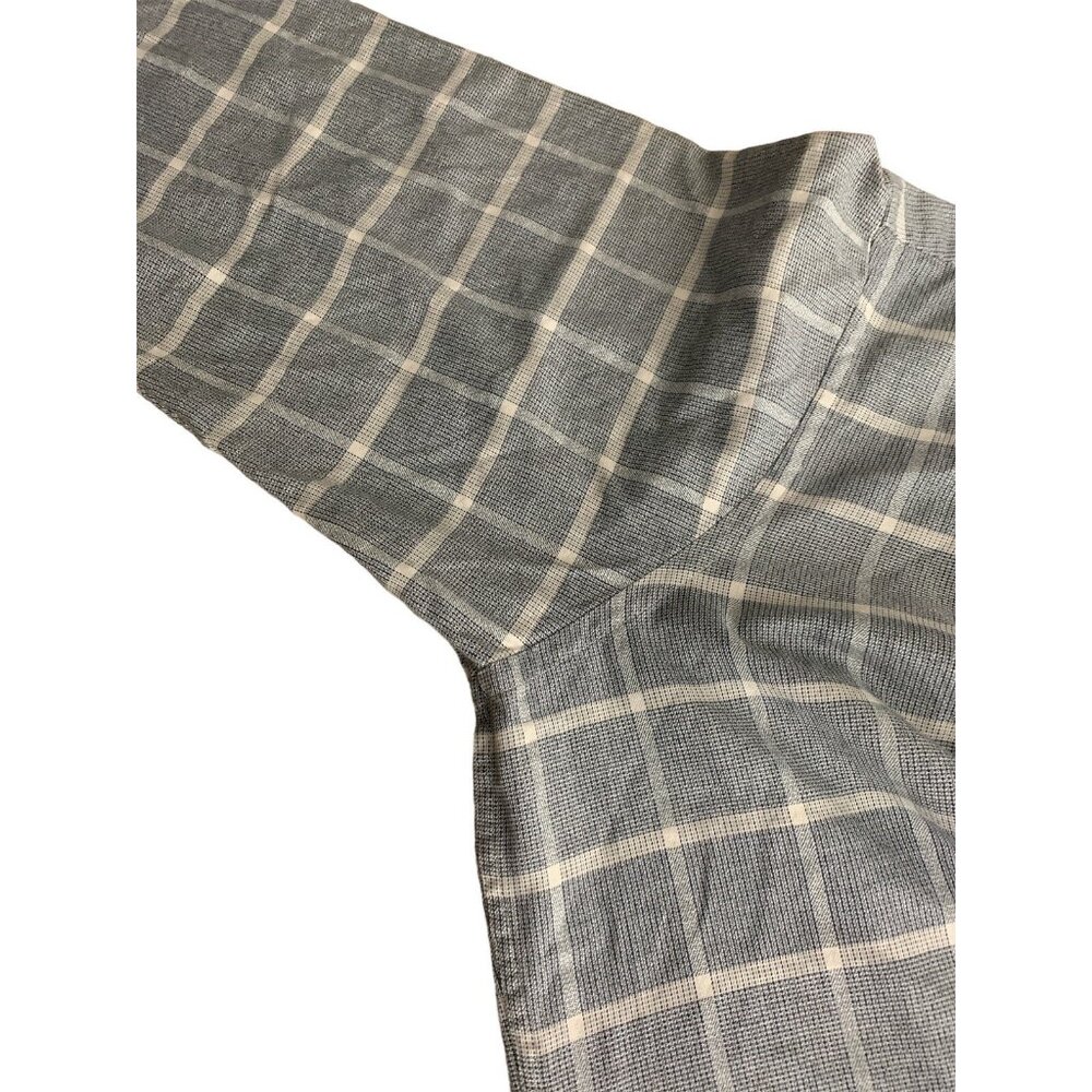 Van Heusen Mens Top Button Up Long Sleeve Gray Plaid Dress Shirt Size 17.5 32/33 - Picture 7 of 14